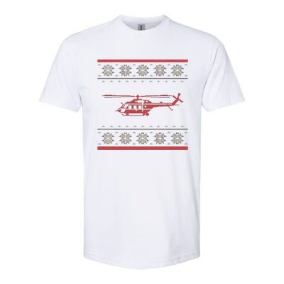 Helicopter Ugly Christmas Aviation Helicopter Pilot Gift Softstyle CVC T-Shirt