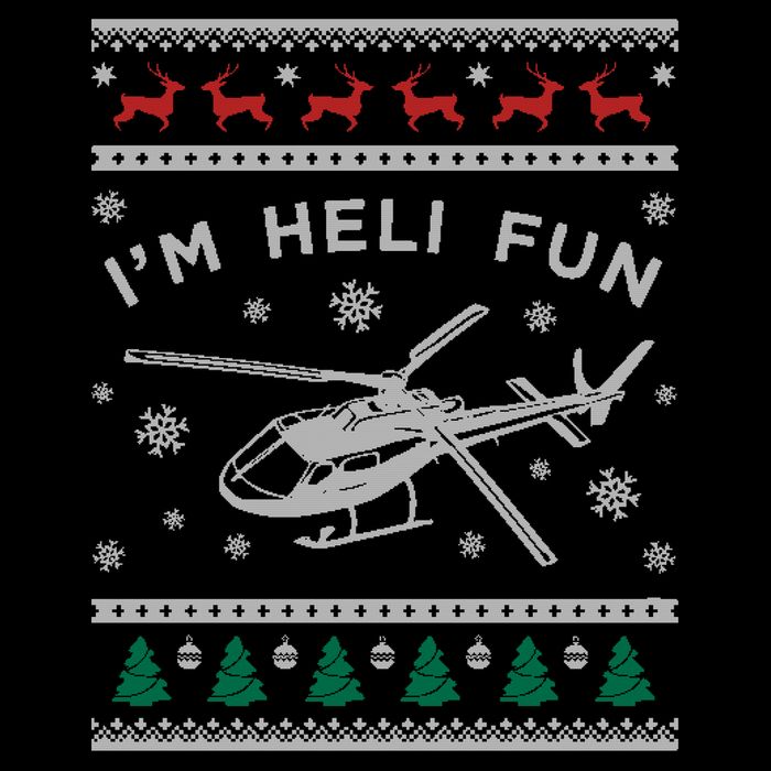 Helicopter Ugly Christmas Great Gift Fun Xmas Heli Gift Bucket Hat