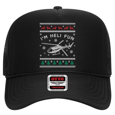 Helicopter Ugly Christmas Great Gift Fun Xmas Heli Gift Trucker Hat