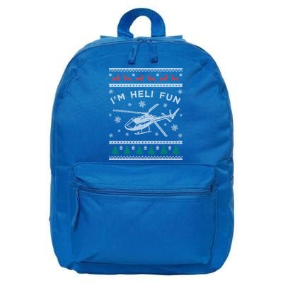 Helicopter Ugly Christmas Great Gift Fun Xmas Heli Gift 16 in Basic Backpack
