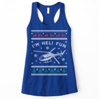 Helicopter Ugly Christmas Great Gift Fun Xmas Heli Gift Womens Tank Top