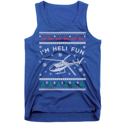 Helicopter Ugly Christmas Great Gift Fun Xmas Heli Gift Tank Top