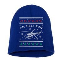 Helicopter Ugly Christmas Great Gift Fun Xmas Heli Gift Short Acrylic Beanie