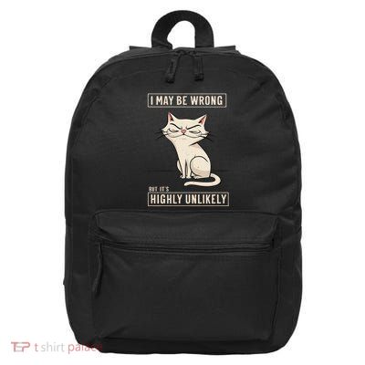 Highly Unlikely Cat 16 in Basic Backpack