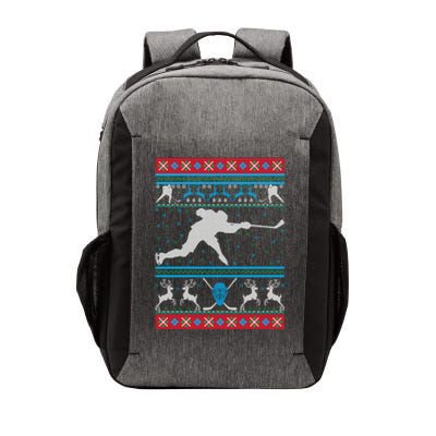 Hockey Ugly Christmas Ice Hockey Happy Holiday Xmas Gift Funny Gift Vector Backpack