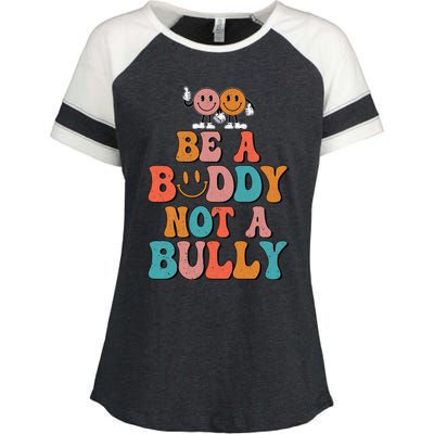 Hippie Unity Day Be A Buddy Not A Bully Anti Bullying Enza Ladies Jersey Colorblock Tee