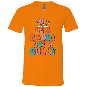 Hippie Unity Day Be A Buddy Not A Bully Anti Bullying V-Neck T-Shirt