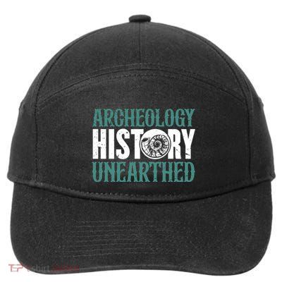 History Unearthed Dig Archeologist Archeology 7-Panel Snapback Hat