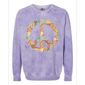 Hippie Unity Day Peace Gift Colorblast Crewneck Sweatshirt