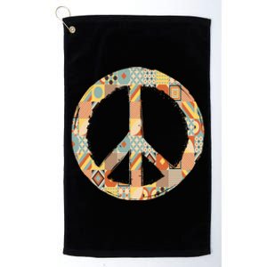 Hippie Unity Day Peace Gift Platinum Collection Golf Towel