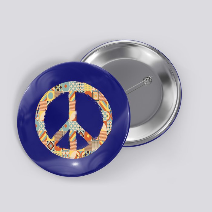 Hippie Unity Day Peace Gift Button