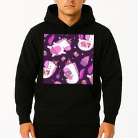 Happy Unicorn Dessert Lover Pattern Hoodie