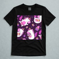 Happy Unicorn Dessert Lover Pattern T-Shirt