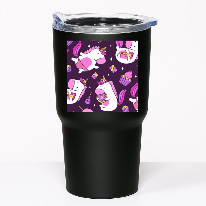 Happy Unicorn Dessert Lover Pattern Tumbler