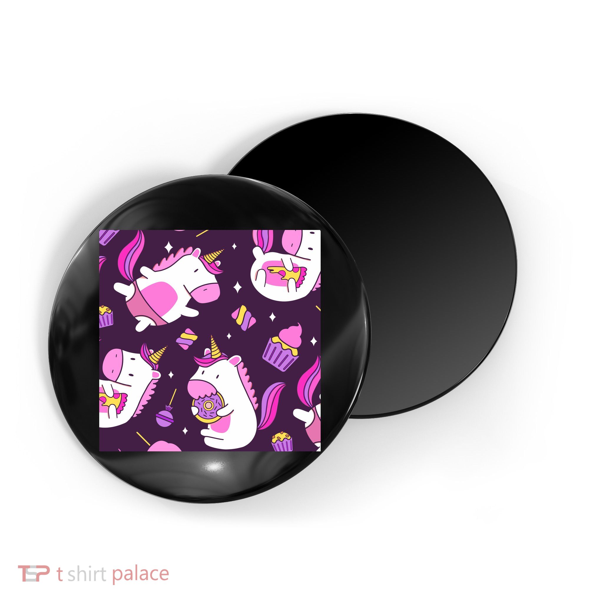 Happy Unicorn Dessert Lover Pattern Magnet