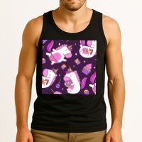 Happy Unicorn Dessert Lover Pattern Tank Top