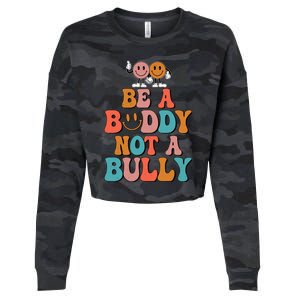 Hippie Unity Day Be A Buddy Not A Bully Anti Bullying Cropped Pullover Crew