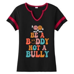 Hippie Unity Day Be A Buddy Not A Bully Anti Bullying Ladies Halftime Notch Neck Tee