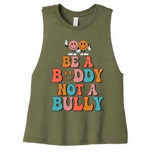 Hippie Unity Day Be A Buddy Not A Bully Anti Bullying Women's Racerback Cropped Tank