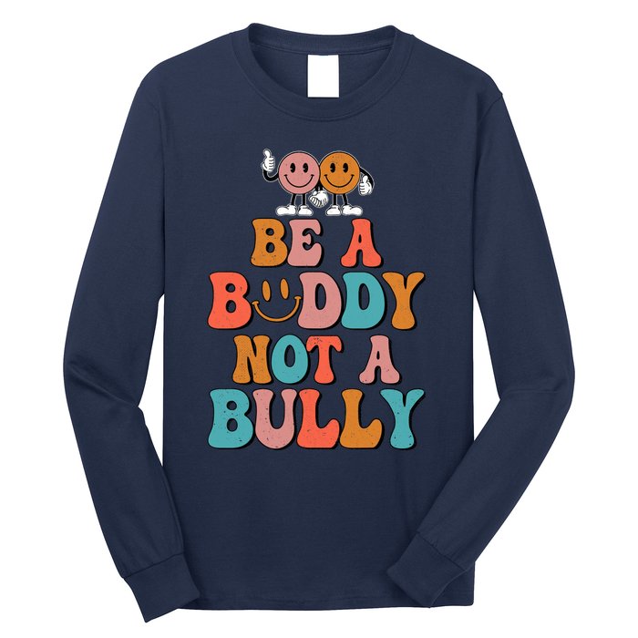 Hippie Unity Day Be A Buddy Not A Bully Anti Bullying Long Sleeve Shirt