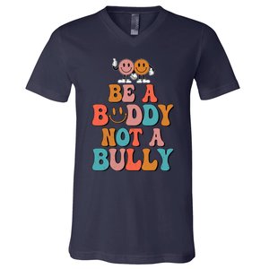 Hippie Unity Day Be A Buddy Not A Bully Anti Bullying V-Neck T-Shirt