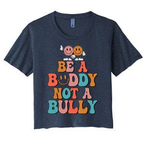 Hippie Unity Day Be A Buddy Not A Bully Anti Bullying Women's Crop Top Tee