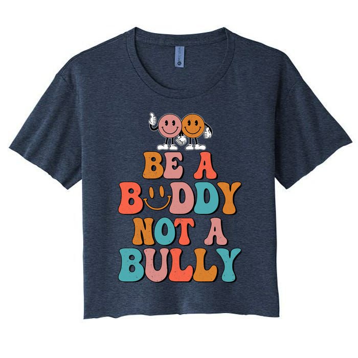 Hippie Unity Day Be A Buddy Not A Bully Anti Bullying Women's Crop Top Tee