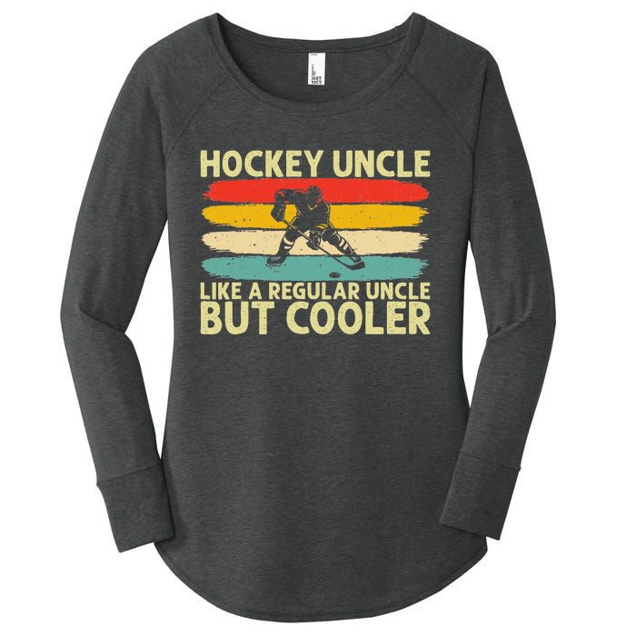 Hockey Uncle Design For Ice Hockey Player Uncle Women's Perfect Tri Tunic Long Sleeve Shirt