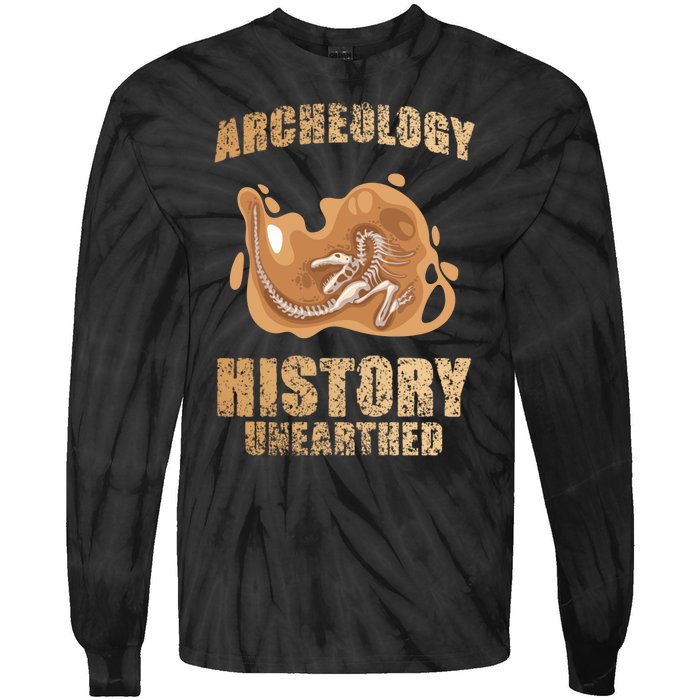 History Unearthed Dig Archeologist Archeology Tie-Dye Long Sleeve Shirt