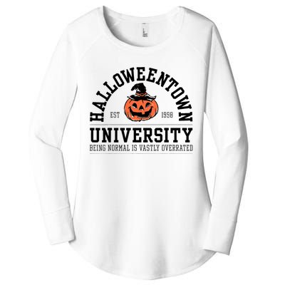 HalloweenTown University Est 1998 Pumpkin Halloween Women's Perfect Tri Tunic Long Sleeve Shirt