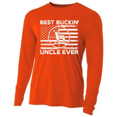 Hunting Uncle Elk Deer Hunter Best Buckin Uncle Ever Gift Cooling Performance Long Sleeve Crew