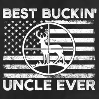 Hunting Uncle Elk Deer Hunter Best Buckin Uncle Ever Gift 7 Panel Mesh Trucker Snapback Hat