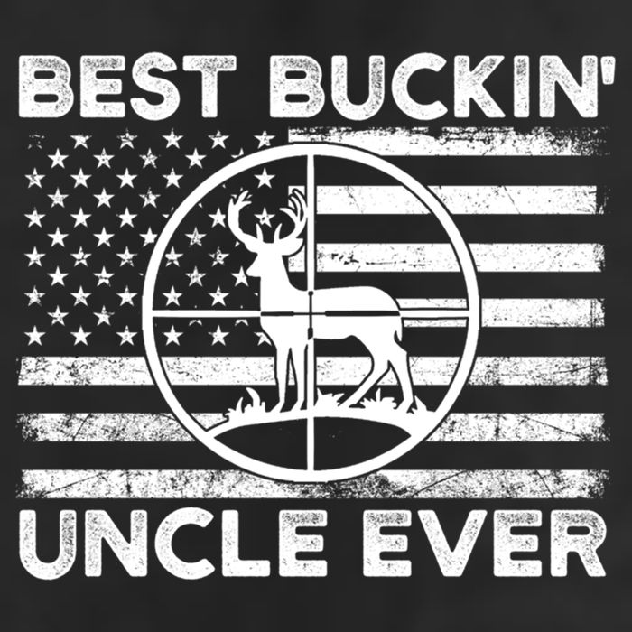 Hunting Uncle Elk Deer Hunter Best Buckin Uncle Ever Gift 7 Panel Mesh Trucker Snapback Hat