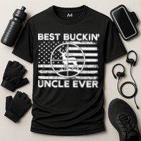 Hunting Uncle Elk Deer Hunter Best Buckin Uncle Ever Gift Cooling Performance Crew T-Shirt
