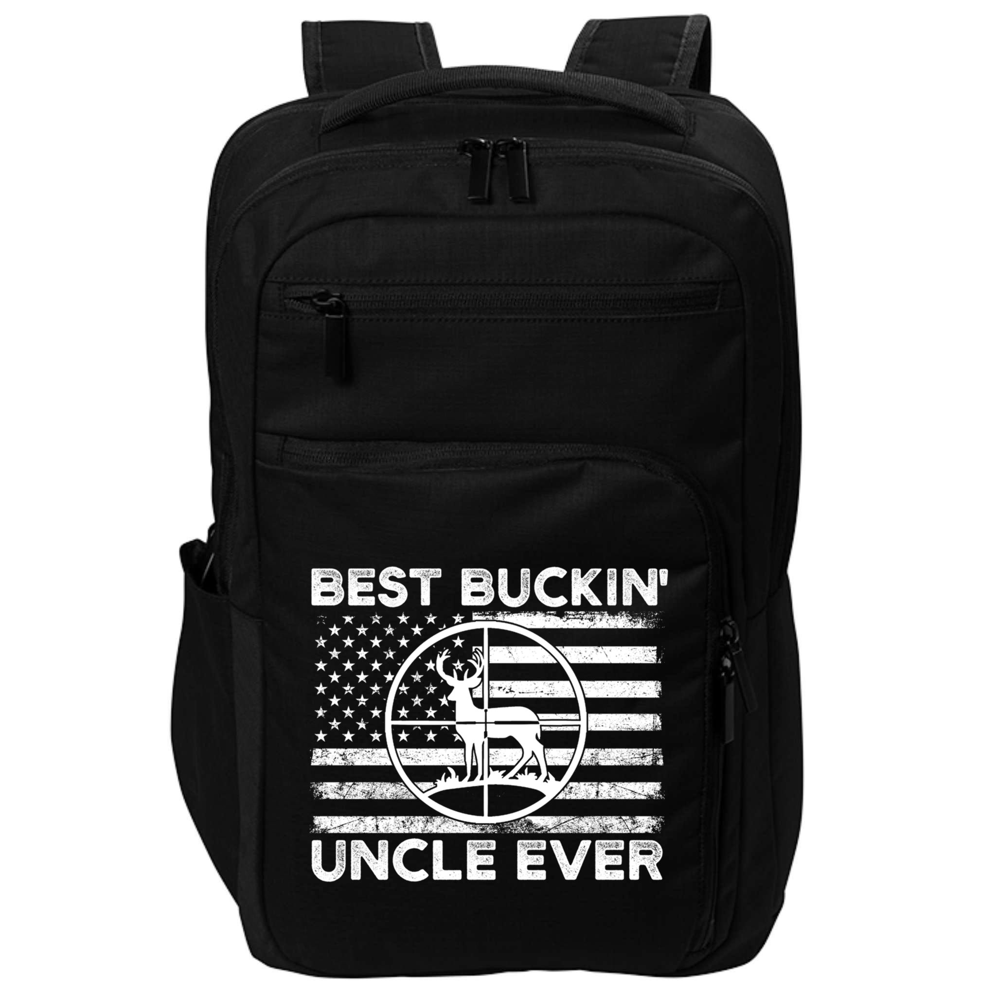 Hunting Uncle Elk Deer Hunter Best Buckin Uncle Ever Gift Impact Tech Backpack
