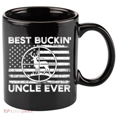 Hunting Uncle Elk Deer Hunter Best Buckin Uncle Ever Gift 11oz C Handle Ceramic Mug
