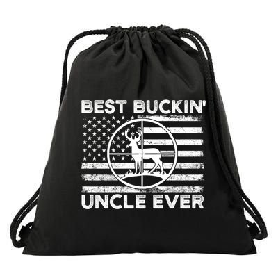 Hunting Uncle Elk Deer Hunter Best Buckin Uncle Ever Gift Drawstring Bag