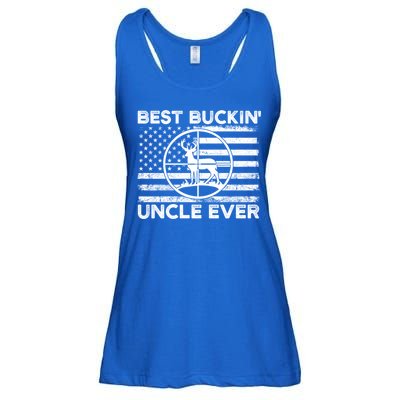 Hunting Uncle Elk Deer Hunter Best Buckin Uncle Ever Gift Ladies Essential Flowy Tank