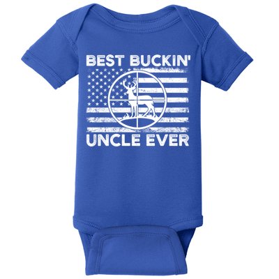 Hunting Uncle Elk Deer Hunter Best Buckin Uncle Ever Gift Baby Bodysuit