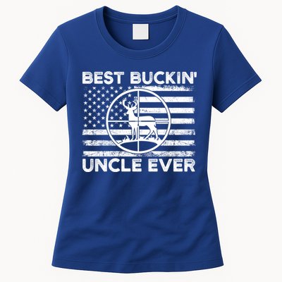 Hunting Uncle Elk Deer Hunter Best Buckin Uncle Ever Gift Womens T-Shirt