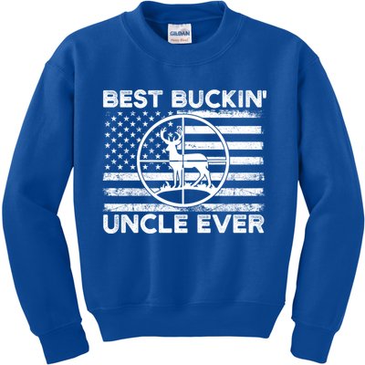 Hunting Uncle Elk Deer Hunter Best Buckin Uncle Ever Gift Kids Sweatshirt