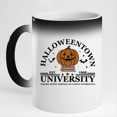 Halloweentown University EST 1998 Where Being Normal Is Vastly Overrated 11oz Black Color Changing Mug