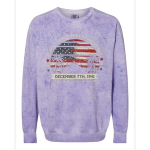 Hawaii Usa Flag Pearl Harbor Memorial Day Colorblast Crewneck Sweatshirt