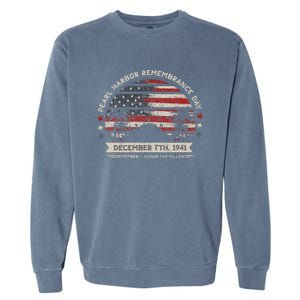 Hawaii Usa Flag Pearl Harbor Memorial Day Garment-Dyed Sweatshirt