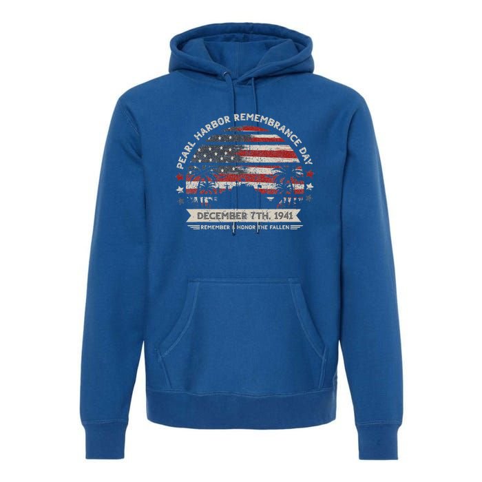 Hawaii Usa Flag Pearl Harbor Memorial Day Premium Hoodie