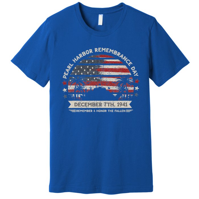 Hawaii Usa Flag Pearl Harbor Memorial Day Premium T-Shirt