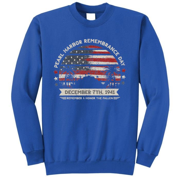 Hawaii Usa Flag Pearl Harbor Memorial Day Tall Sweatshirt