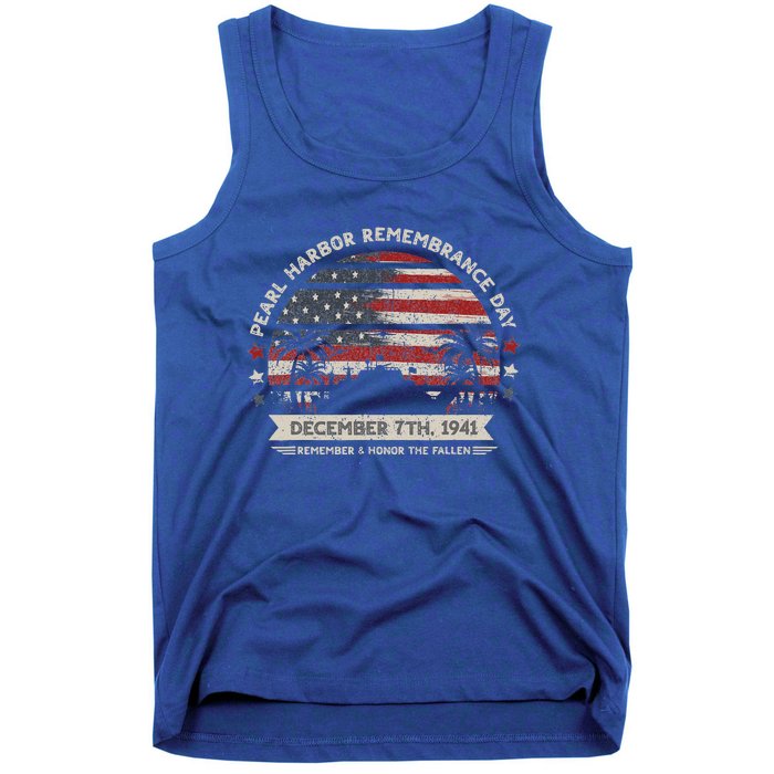 Hawaii Usa Flag Pearl Harbor Memorial Day Tank Top