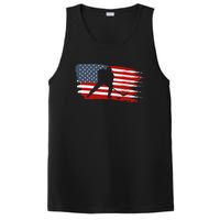 Hockey Usa Flag American Flag Patriotic Ice Hockey PosiCharge Competitor Tank