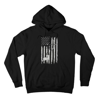 Hunter Usa Flag Hunting Deer Hunt Compound Bow Hoodie